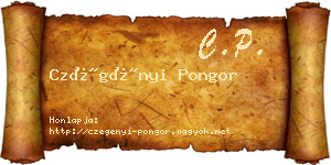 Czégényi Pongor névjegykártya
